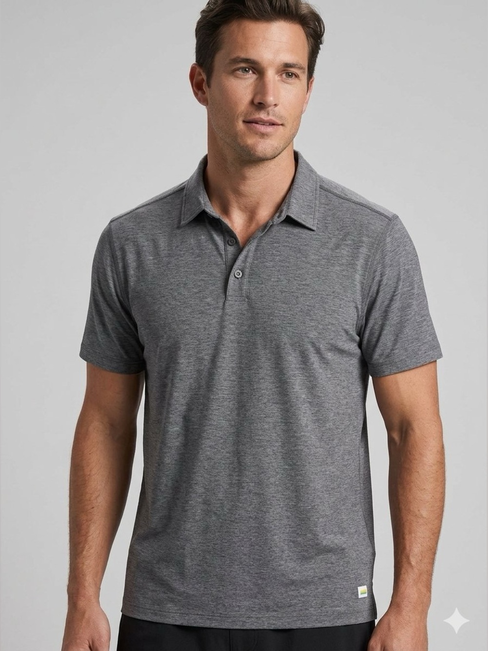 Vuori Strato Tech Polo in Charcoal Heather
